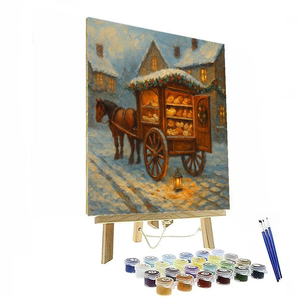 Midwinter Bakery Carriage In The Lane DIY paint by numbers