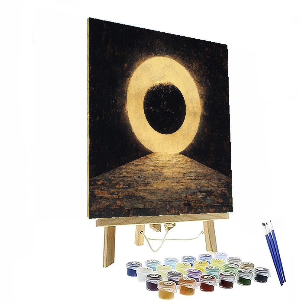 Caravaggio Inspired Planetary Eclipse Veil Numbered painting kits