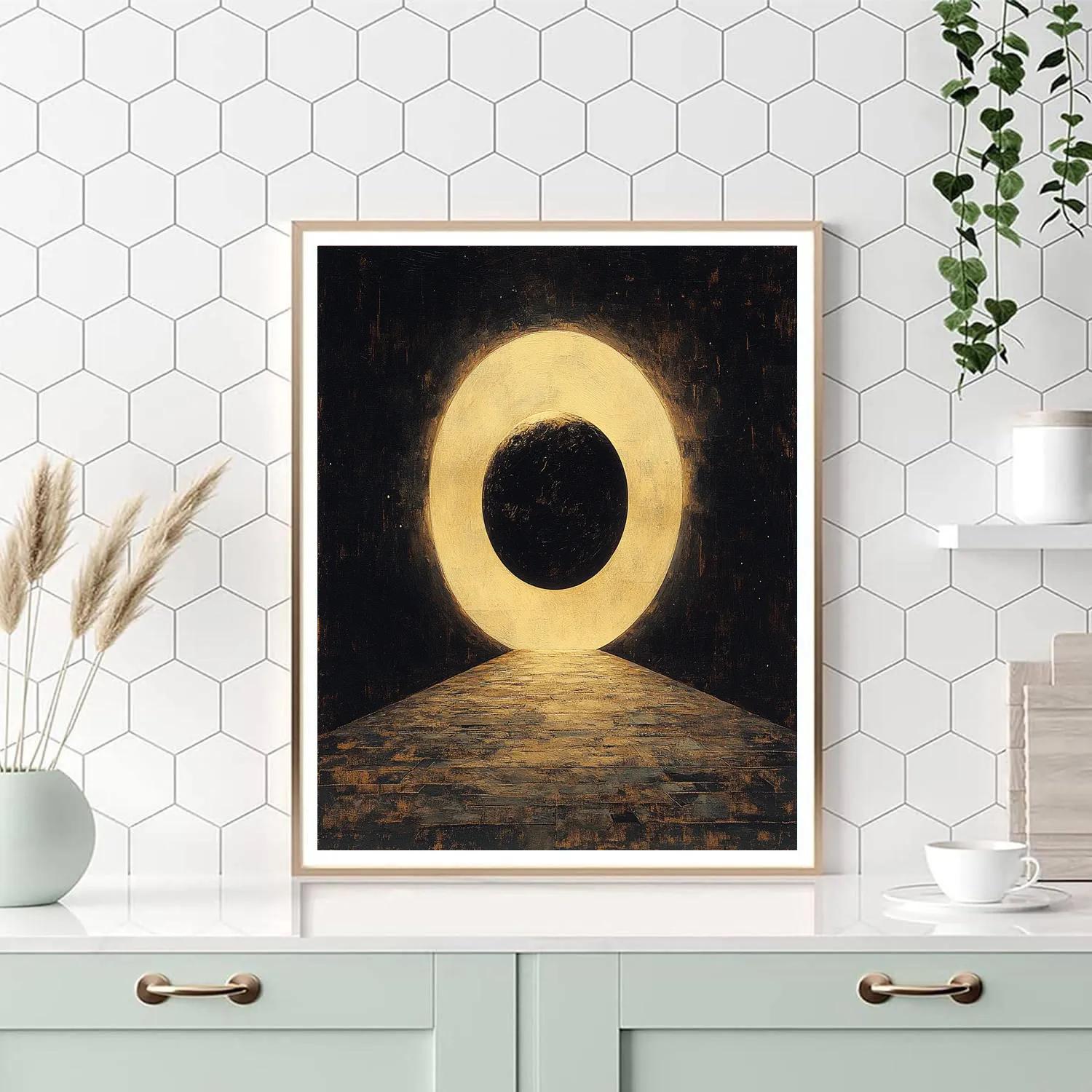 Caravaggio Inspired Planetary Eclipse Veil Numbered painting kits