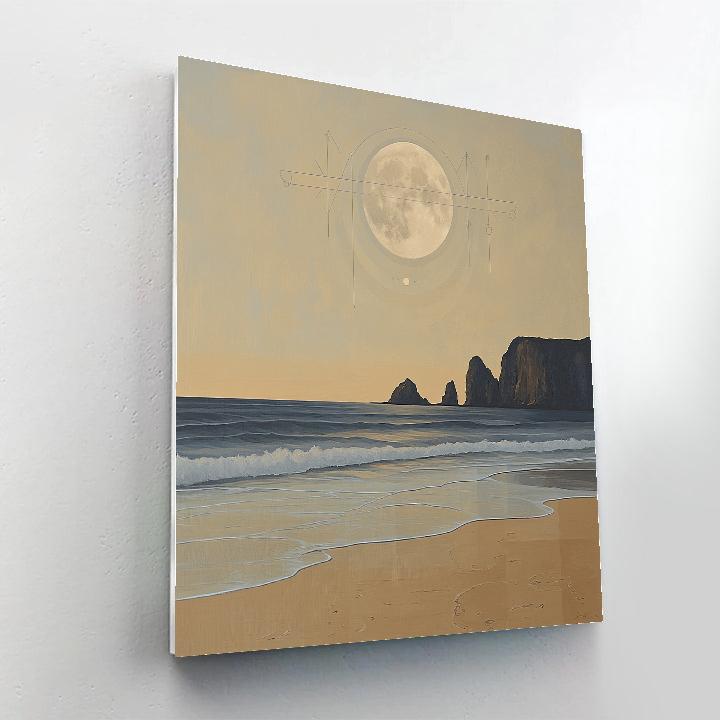 Leonardo Da Vinci Inspired Lunar Tidal Study Paint by numbers kits