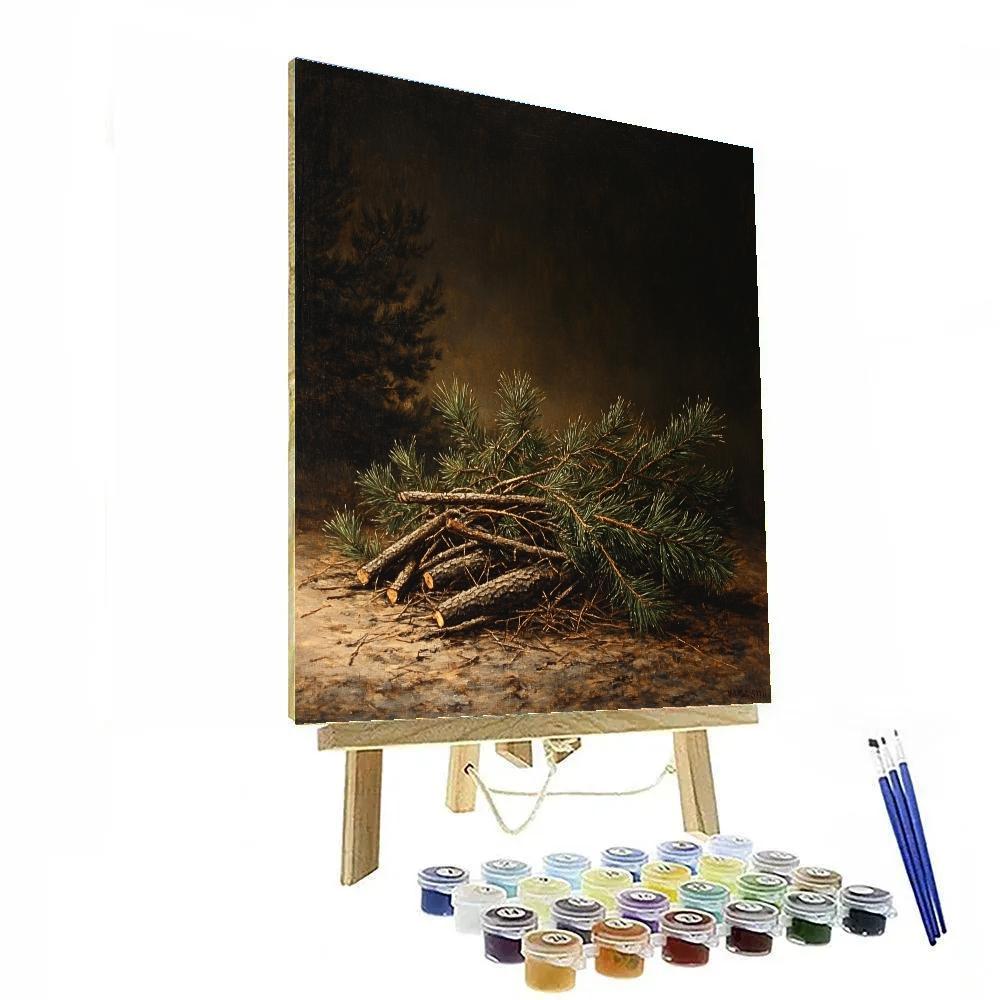 Caravaggio Inspired Nocturne Of Fallen Pines Numbered painting kits