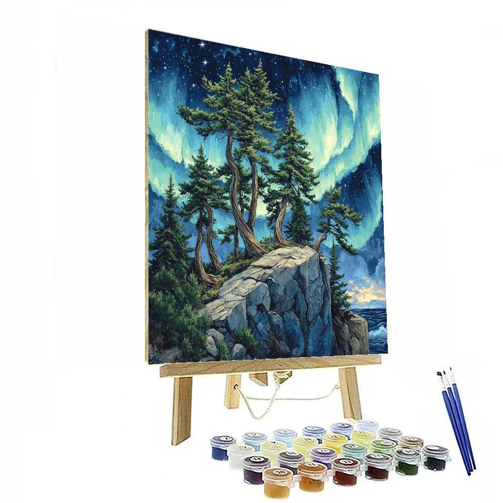 Michelangelo Inspired Aurora Pine Bastion Number painting