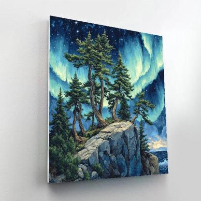 Michelangelo Inspired Aurora Pine Bastion Number painting