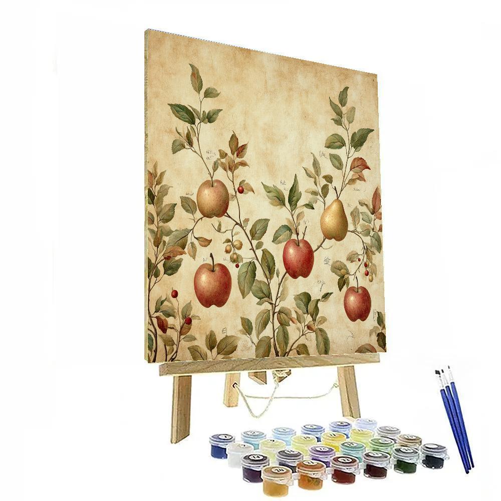 Leonardo Da Vinci Inspired Orchard Geometry painting number kit