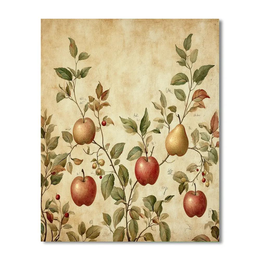 Leonardo Da Vinci Inspired Orchard Geometry painting number kit