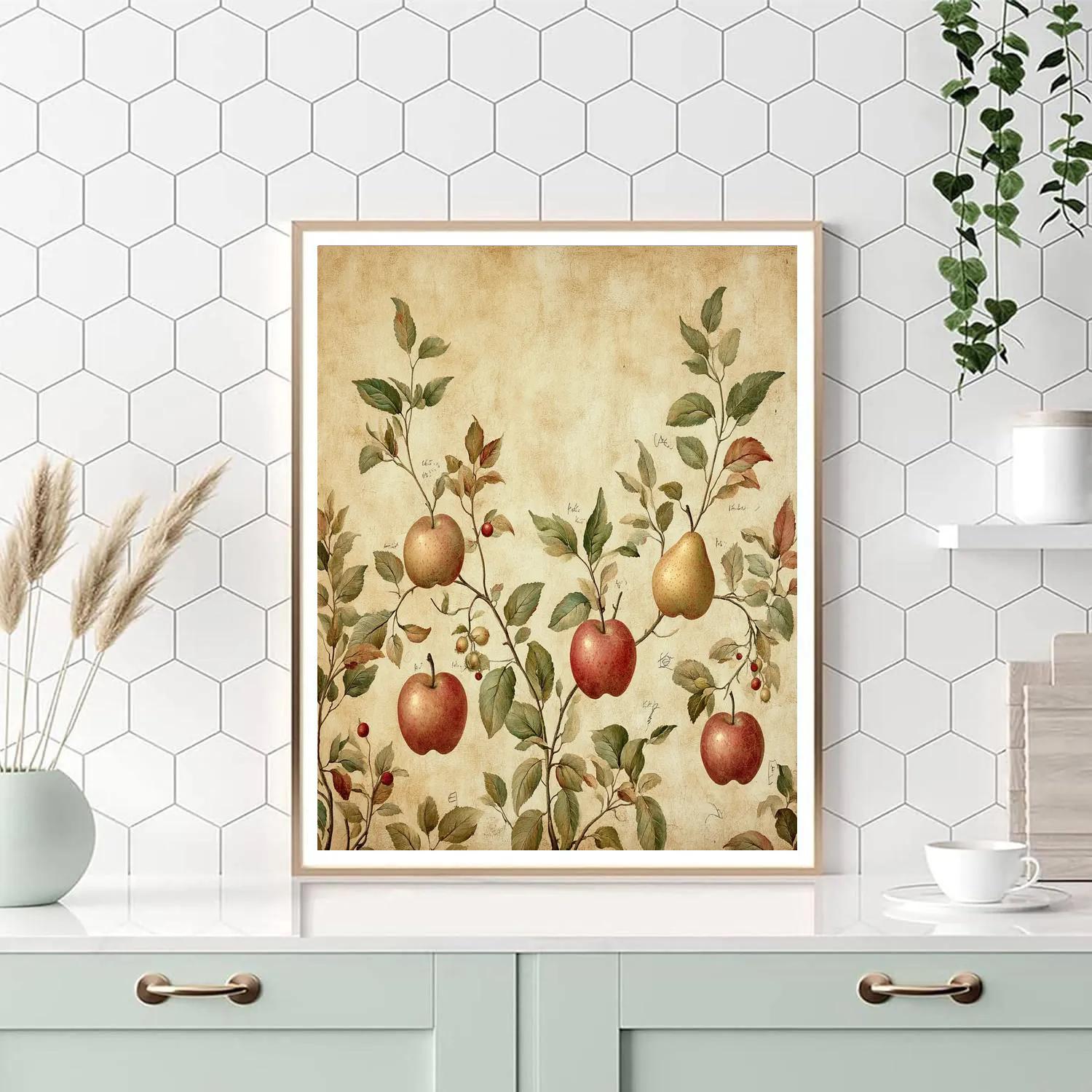 Leonardo Da Vinci Inspired Orchard Geometry painting number kit