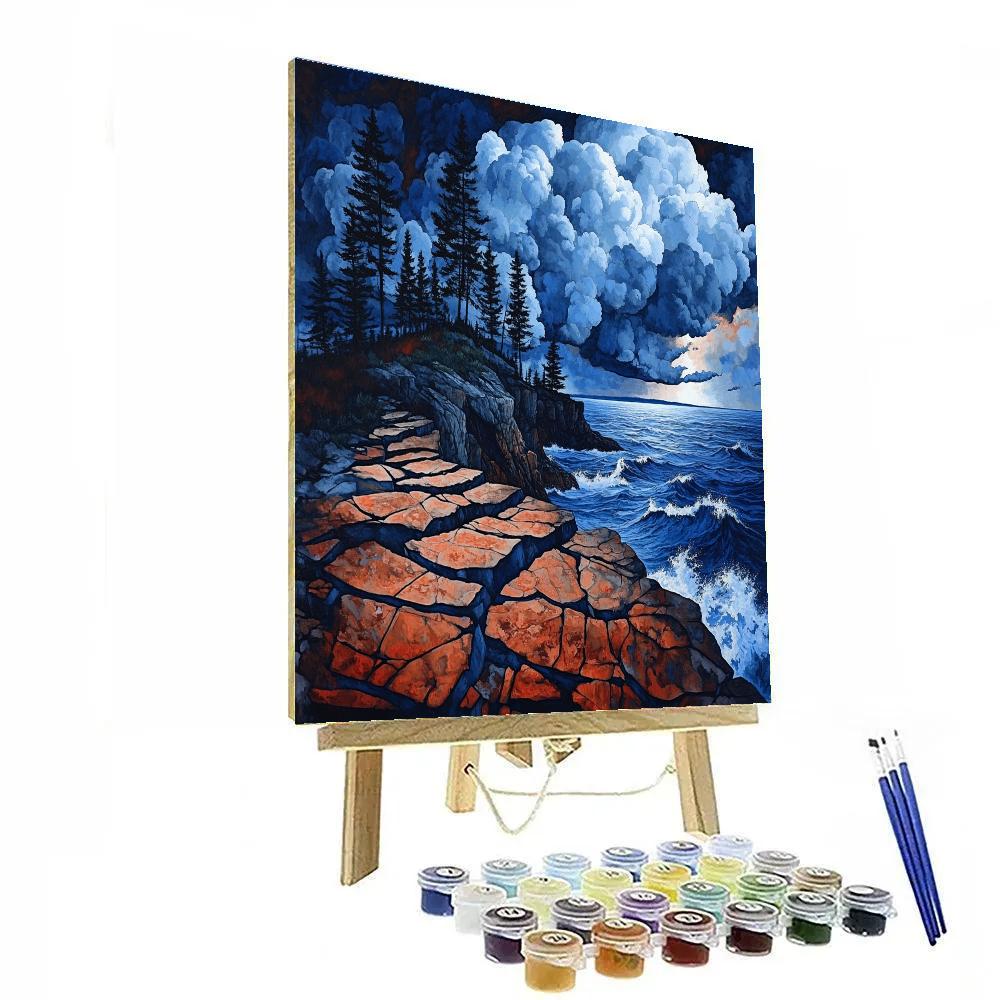 Arthur Lismer Inspired September Gale Over Granite Bay paint by color