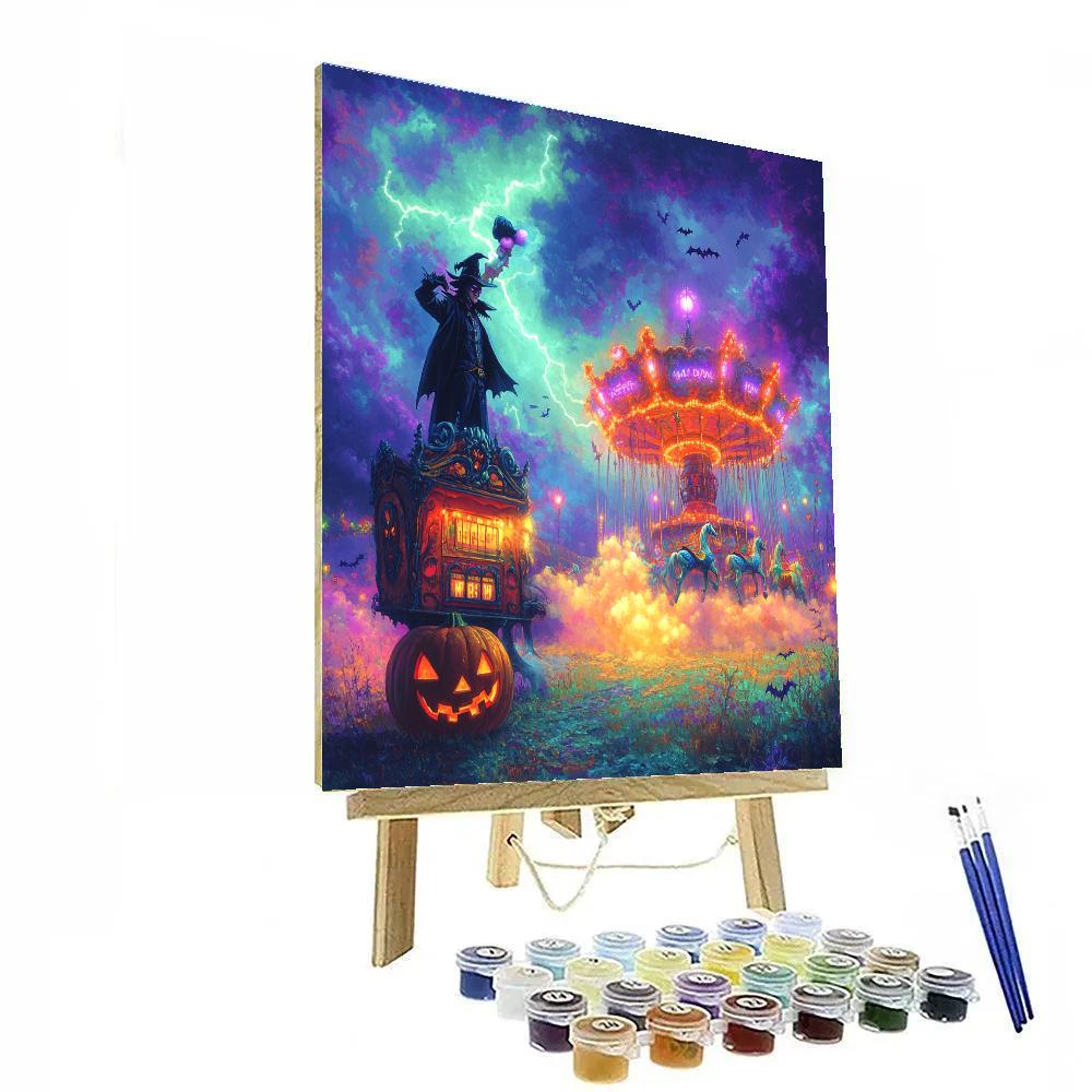 Carnival Of Spooky Lights Paint by numbers art