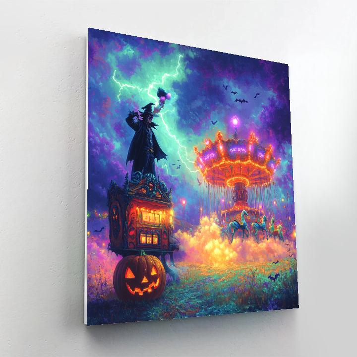 Carnival Of Spooky Lights Paint by numbers art