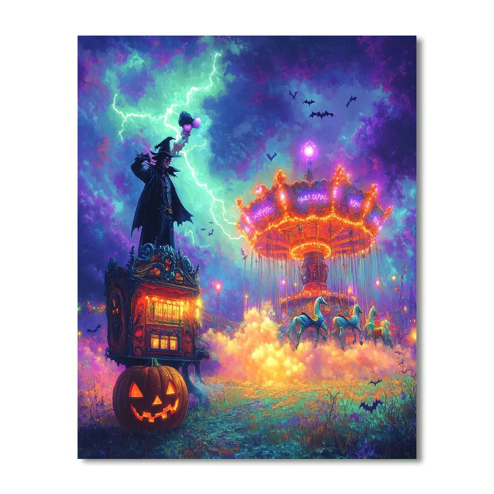 Carnival Of Spooky Lights Paint by numbers art