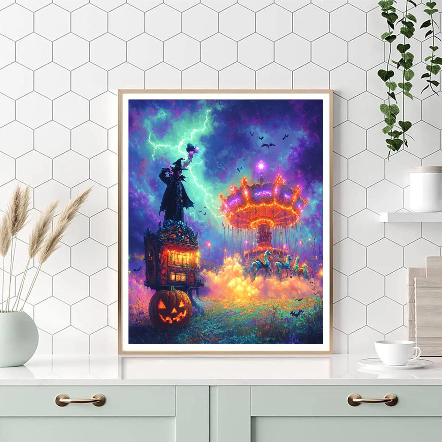 Carnival Of Spooky Lights Paint by numbers art