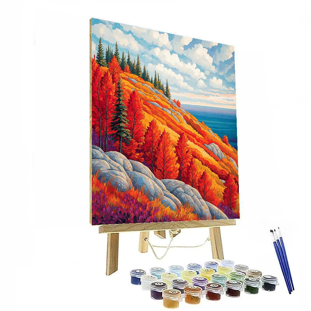 A.Y. Jackson Inspired Algoma Autumn Ridge Numbered painting kits
