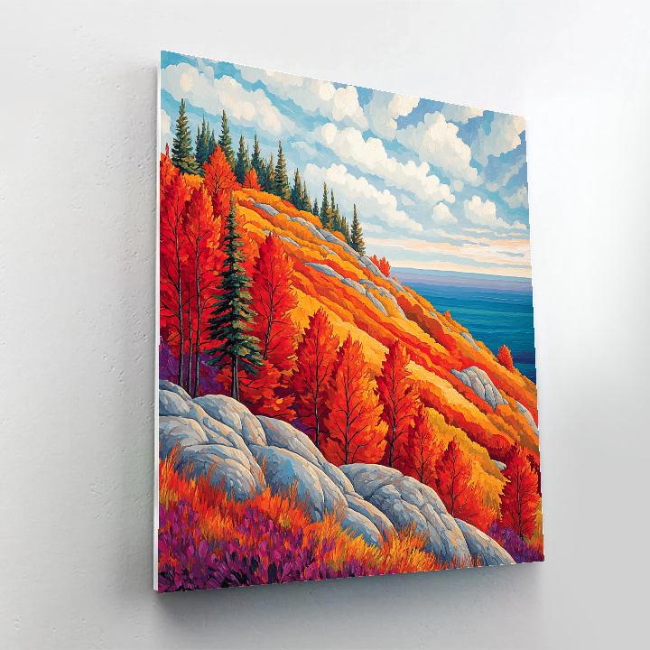 A.Y. Jackson Inspired Algoma Autumn Ridge Numbered painting kits