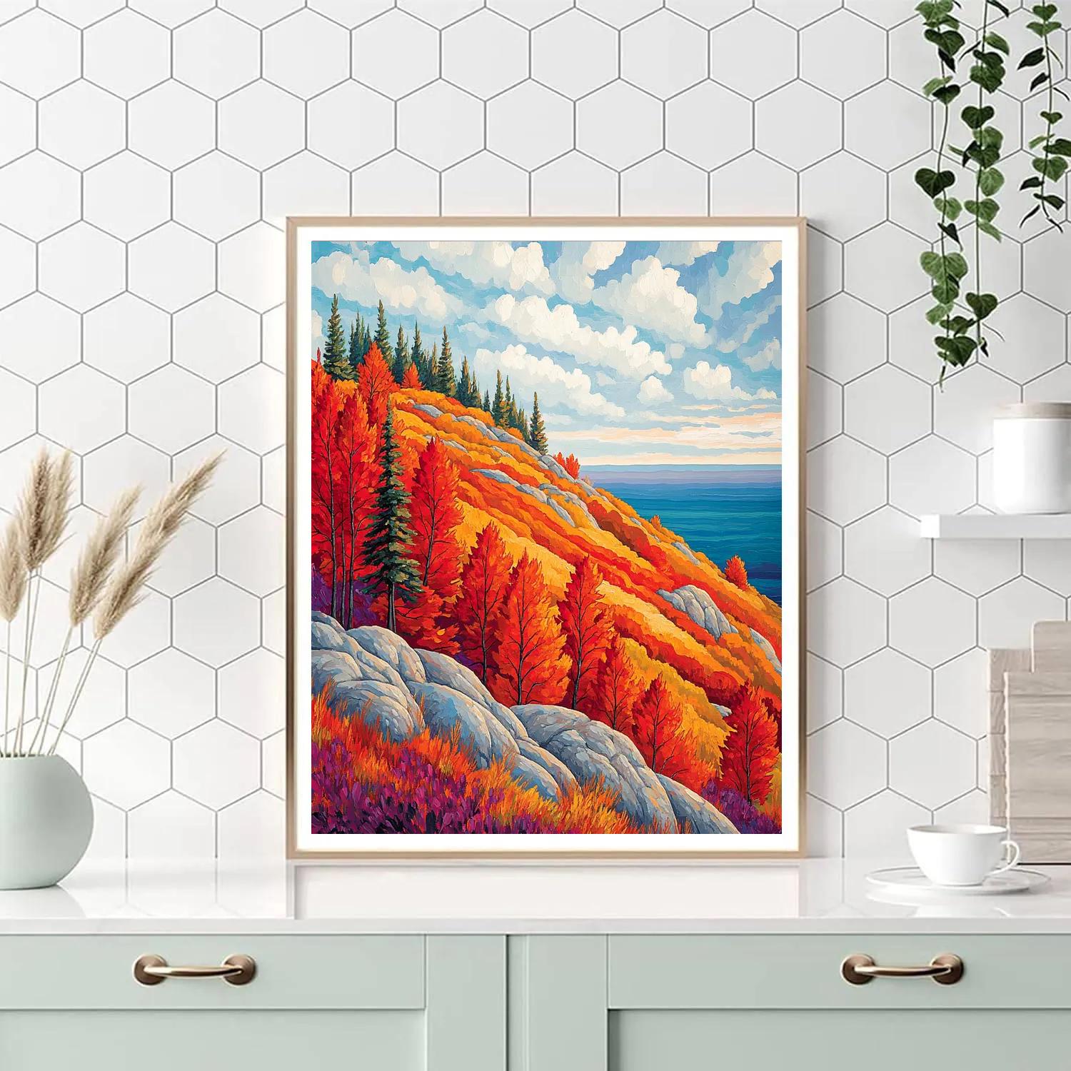 A.Y. Jackson Inspired Algoma Autumn Ridge Numbered painting kits