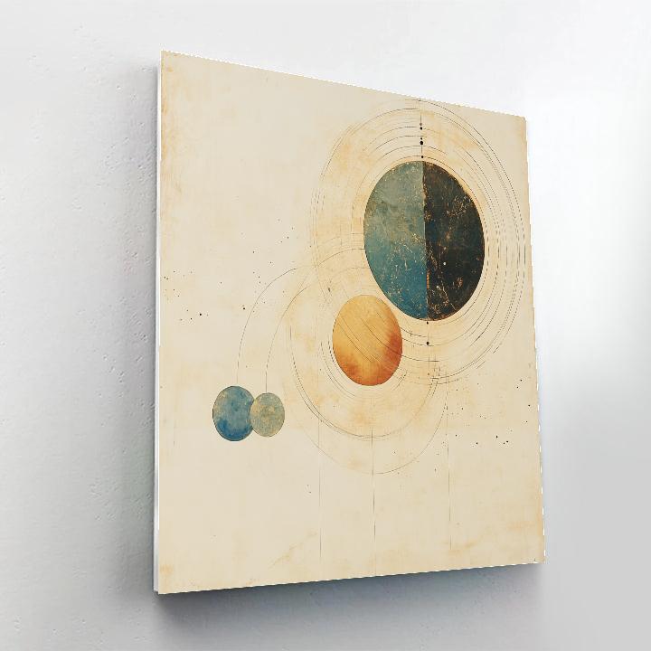 Leonardo Da Vinci Inspired Celestial Orbit Map Paint by numbers art