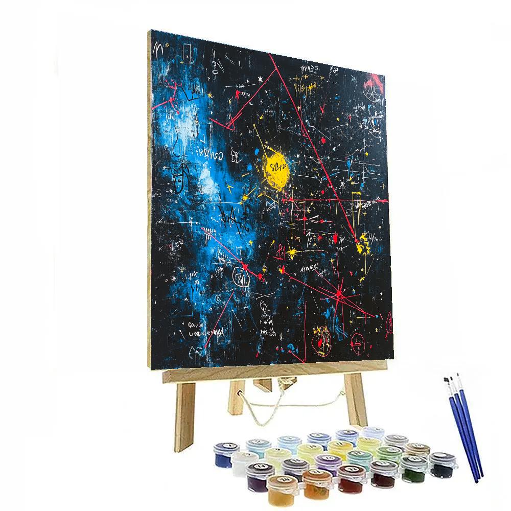 Jean-Michel Basquiat Inspired Cosmic Noise Of The Night Sky Paint by numbers art