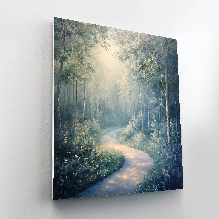 Monet Inspired Misty Forest Path DIY paint by numbers