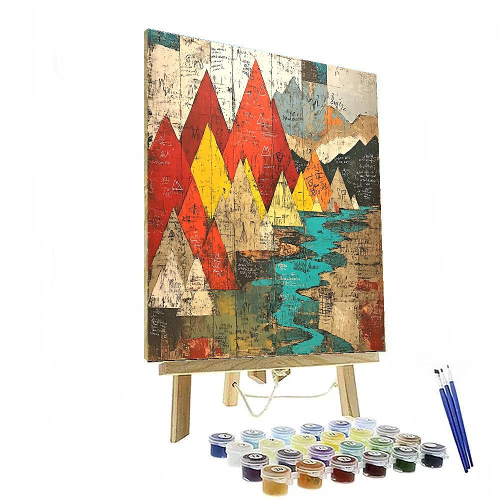 Jean-Michel Basquiat Inspired Eruption Of Inner Landscapes painting number kit