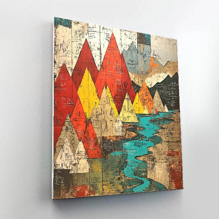 Jean-Michel Basquiat Inspired Eruption Of Inner Landscapes painting number kit