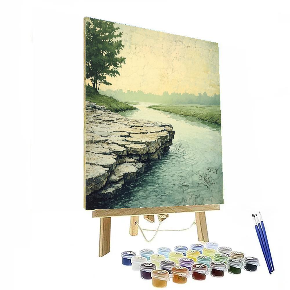 Leonardo Da Vinci Inspired River Source Study Number painting