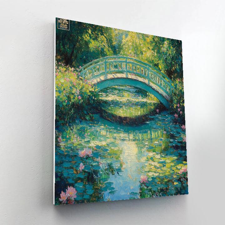 Claude Monet Inspired Giverny Japanese Bridge In Summer Haze Painting by numbers kit