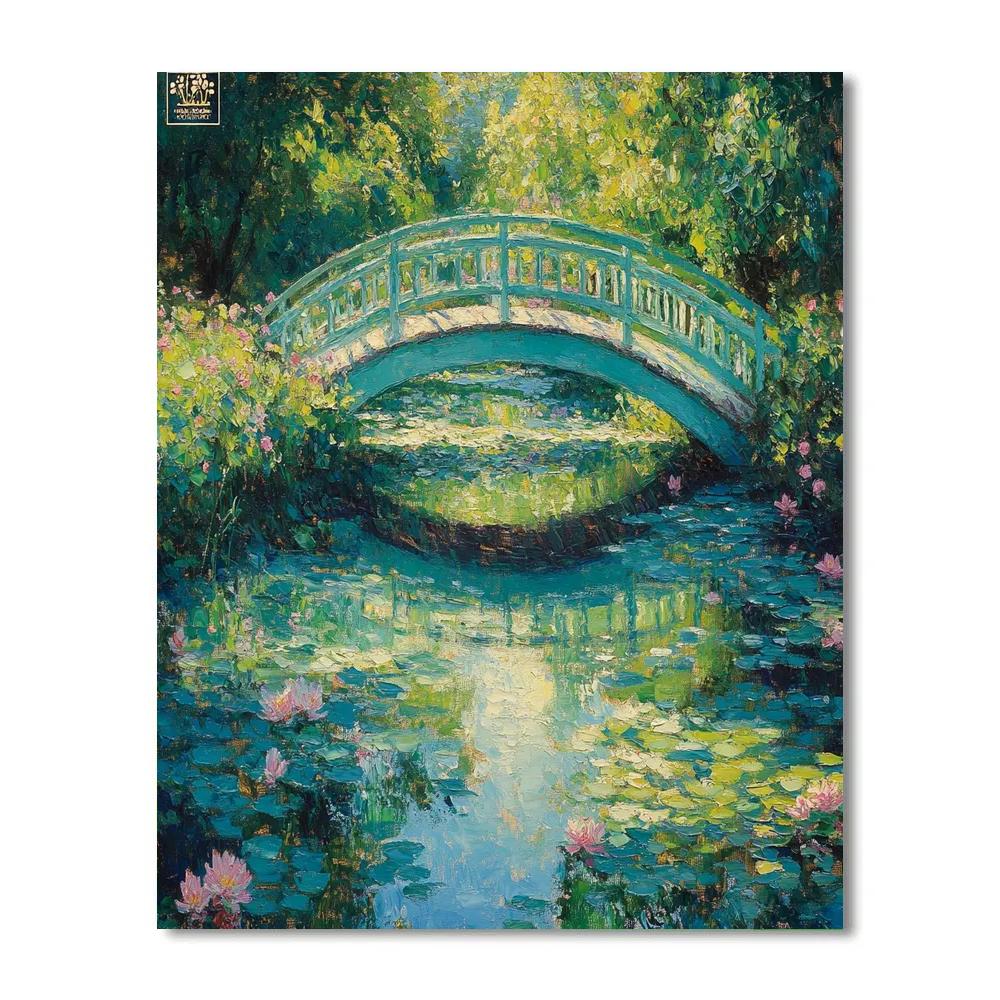 Claude Monet Inspired Giverny Japanese Bridge In Summer Haze Painting by numbers kit