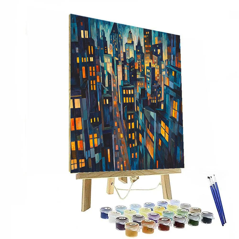 Picasso Inspired Abstract Citylights Paint by numbers art