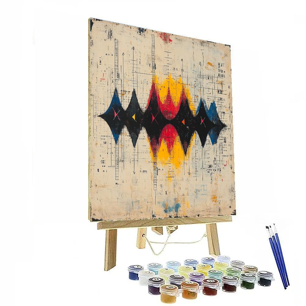 Jean-Michel Basquiat Inspired Rhythm Of Urban Echo Patterns paint by color