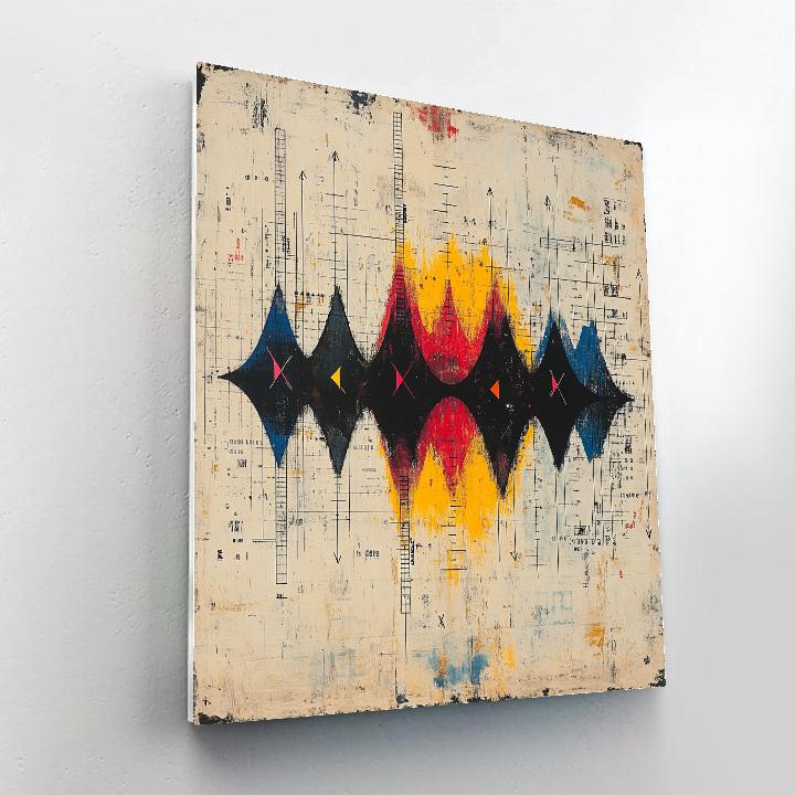 Jean-Michel Basquiat Inspired Rhythm Of Urban Echo Patterns paint by color