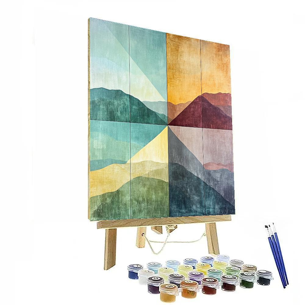 Paul Cézanne Inspired Seasons Of Color Planes Number painting