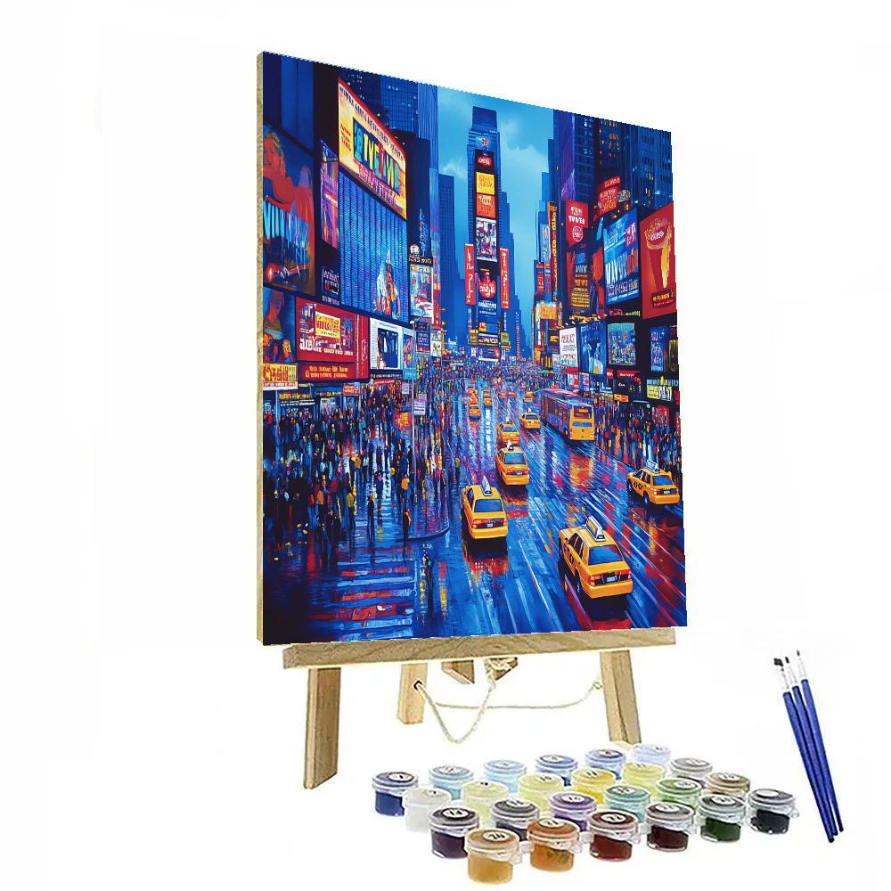 Evening Lights Of Times Square New York United States DIY paint by numbers