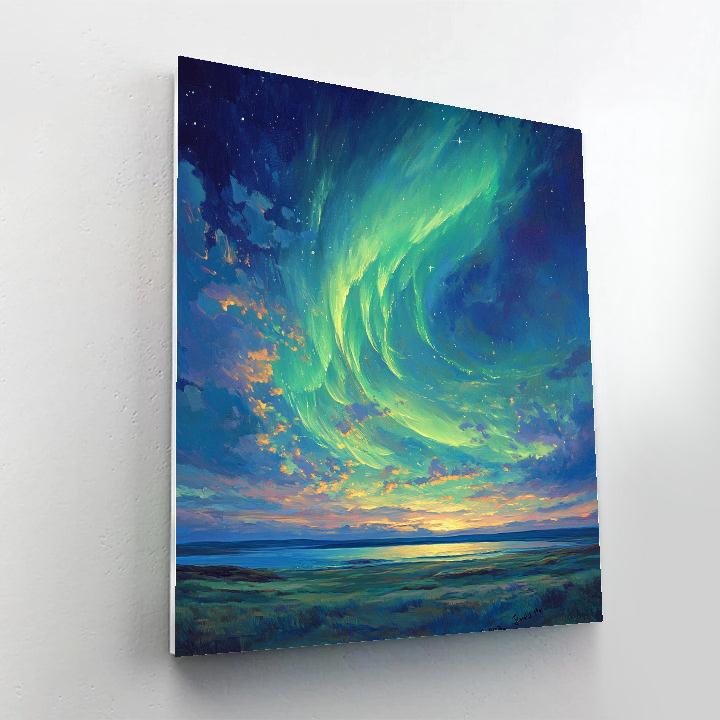 Leonardo Da Vinci Inspired Aurora Notes painting number kit