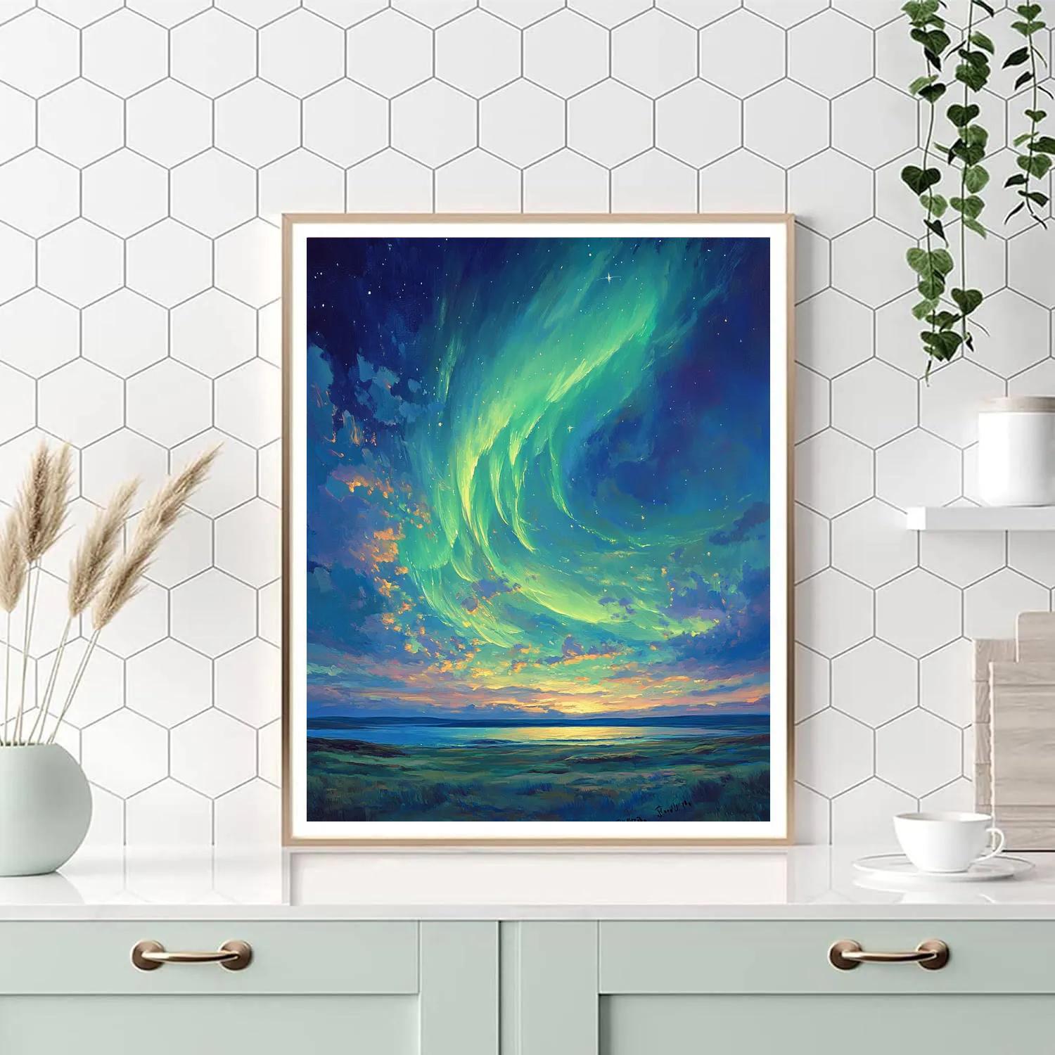 Leonardo Da Vinci Inspired Aurora Notes painting number kit