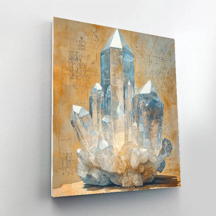 Leonardo Da Vinci Inspired Crystal Lattice Study Number painting