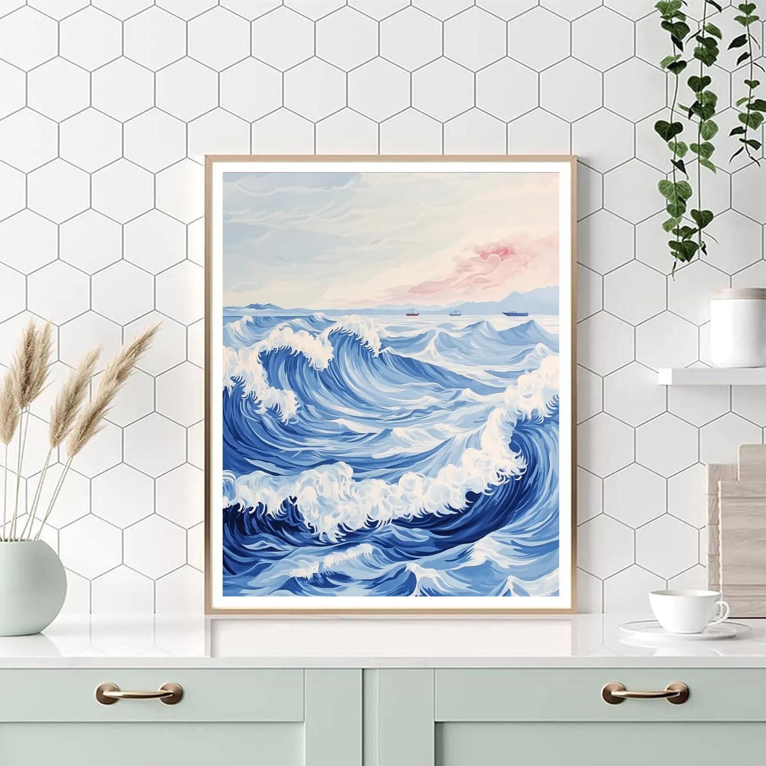 Hokusai Inspired Ocean Storm Numbered painting kits