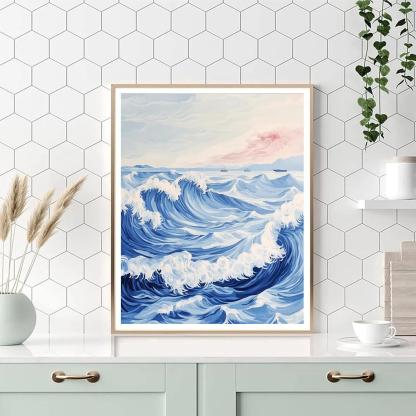 Hokusai Inspired Ocean Storm Numbered painting kits