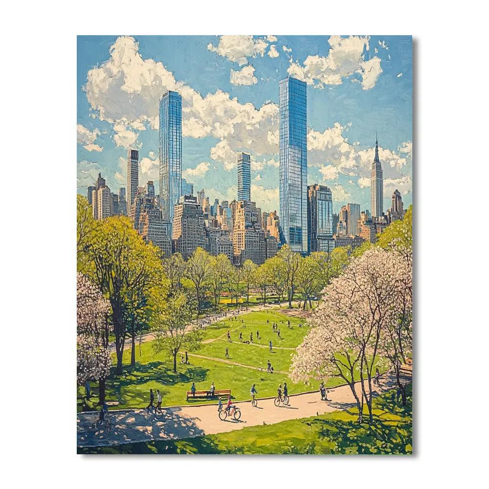 Central Park Skyline Edge New York United States paint by numbers