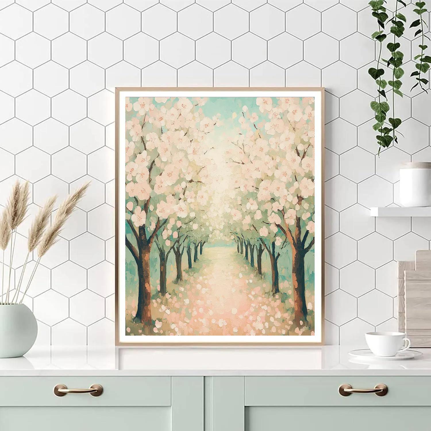 Claude Monet Inspired Spring Orchard In Bloom Numbered painting kits