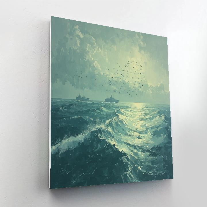 Leonardo Da Vinci Inspired Ocean Current Diagram paint by number