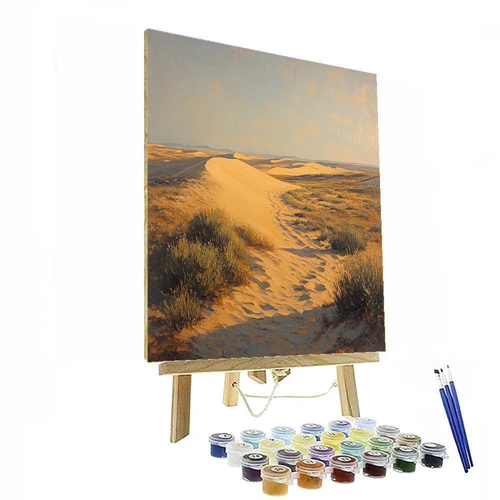 Leonardo Da Vinci Inspired Desert Wind Traces paint by color