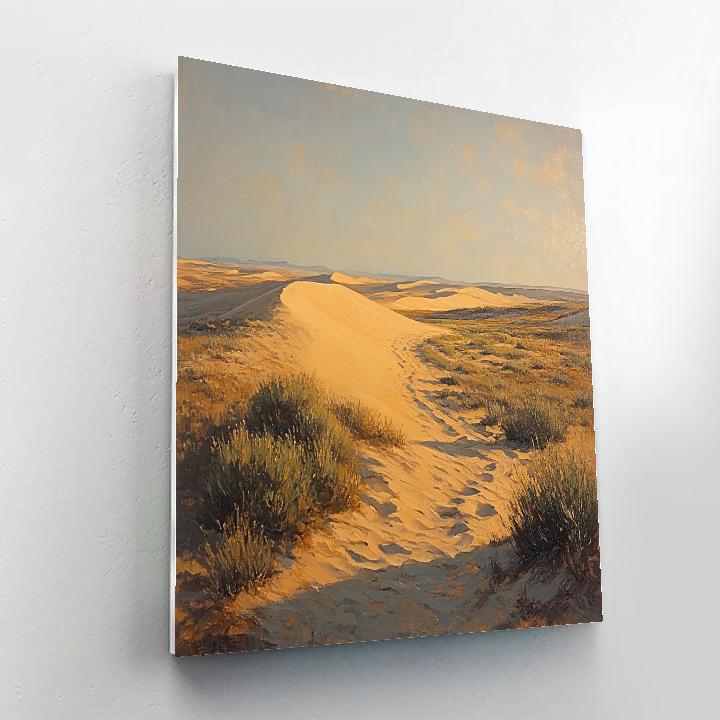 Leonardo Da Vinci Inspired Desert Wind Traces paint by color