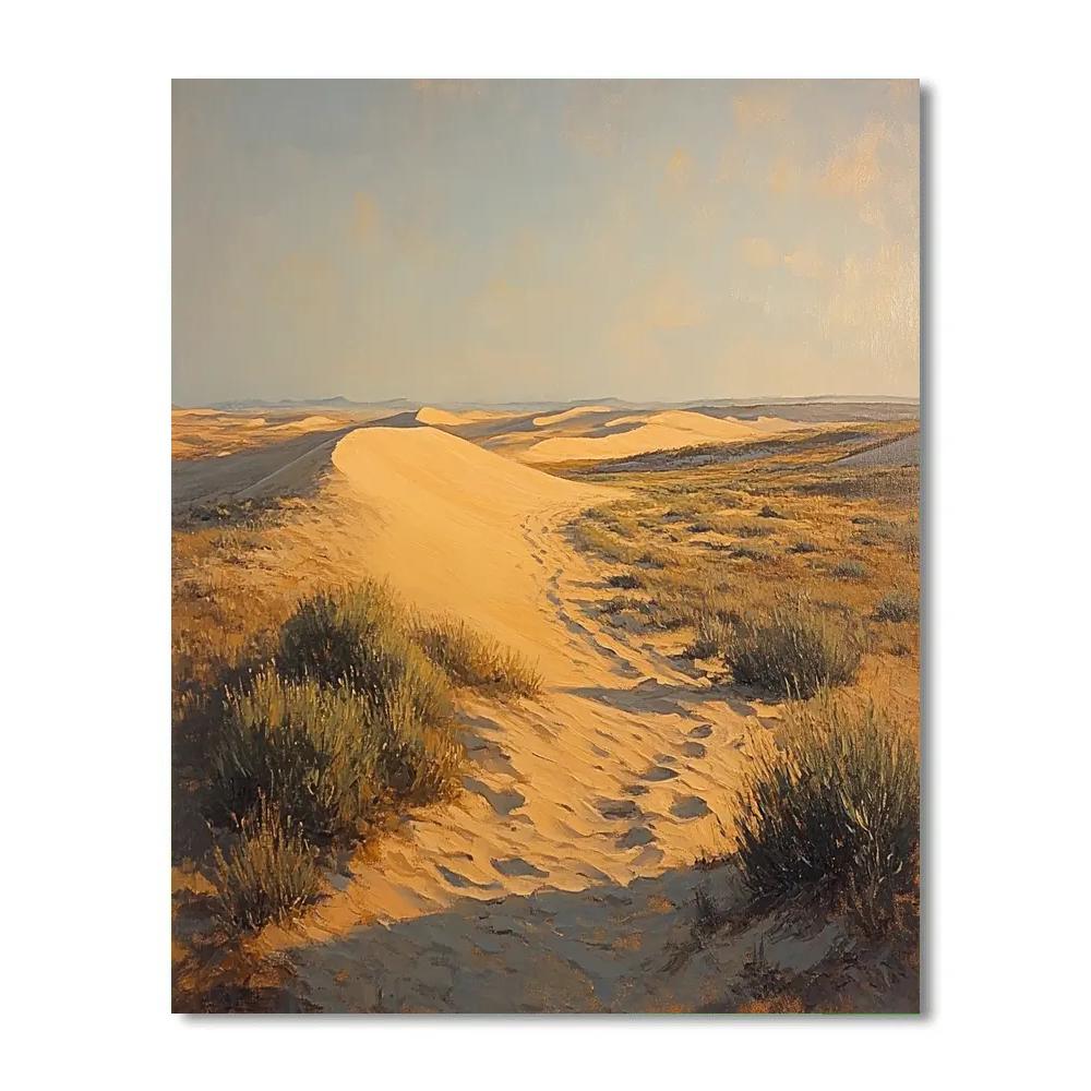 Leonardo Da Vinci Inspired Desert Wind Traces paint by color