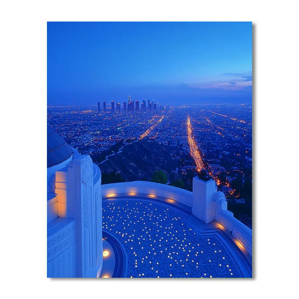 Griffith Observatory City View Los Angeles United States Paint by numbers art
