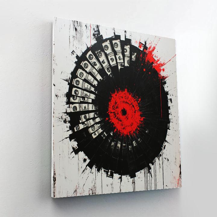 Banksy Inspired Gravity Of Consumption painting number kit