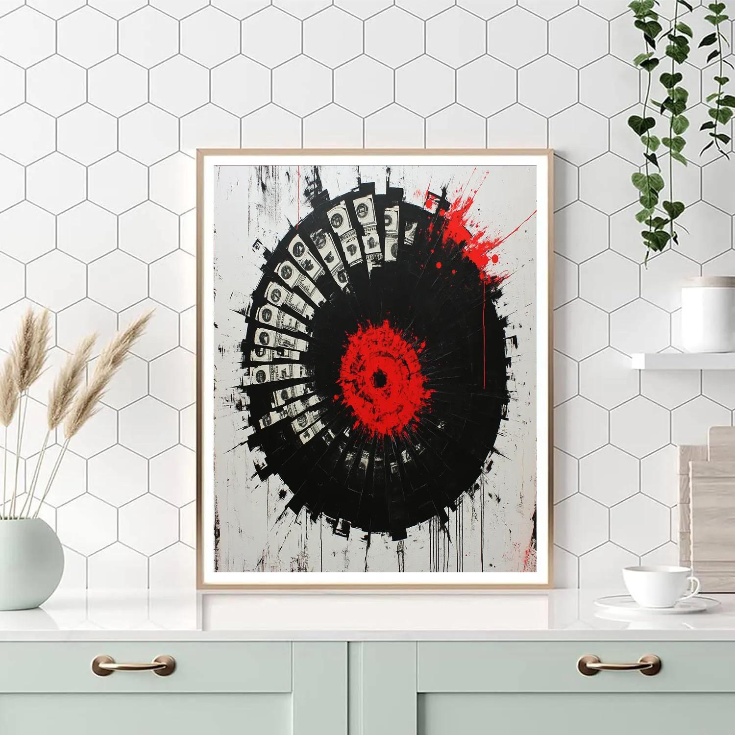 Banksy Inspired Gravity Of Consumption painting number kit