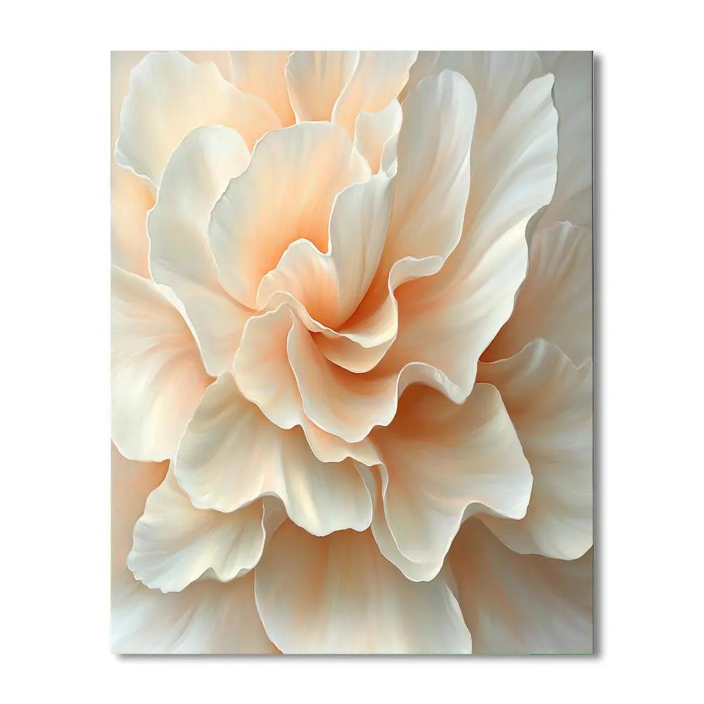 Georgia OKeeffe Inspired Ivory Petal Canyon Bloom Painting by numbers kit