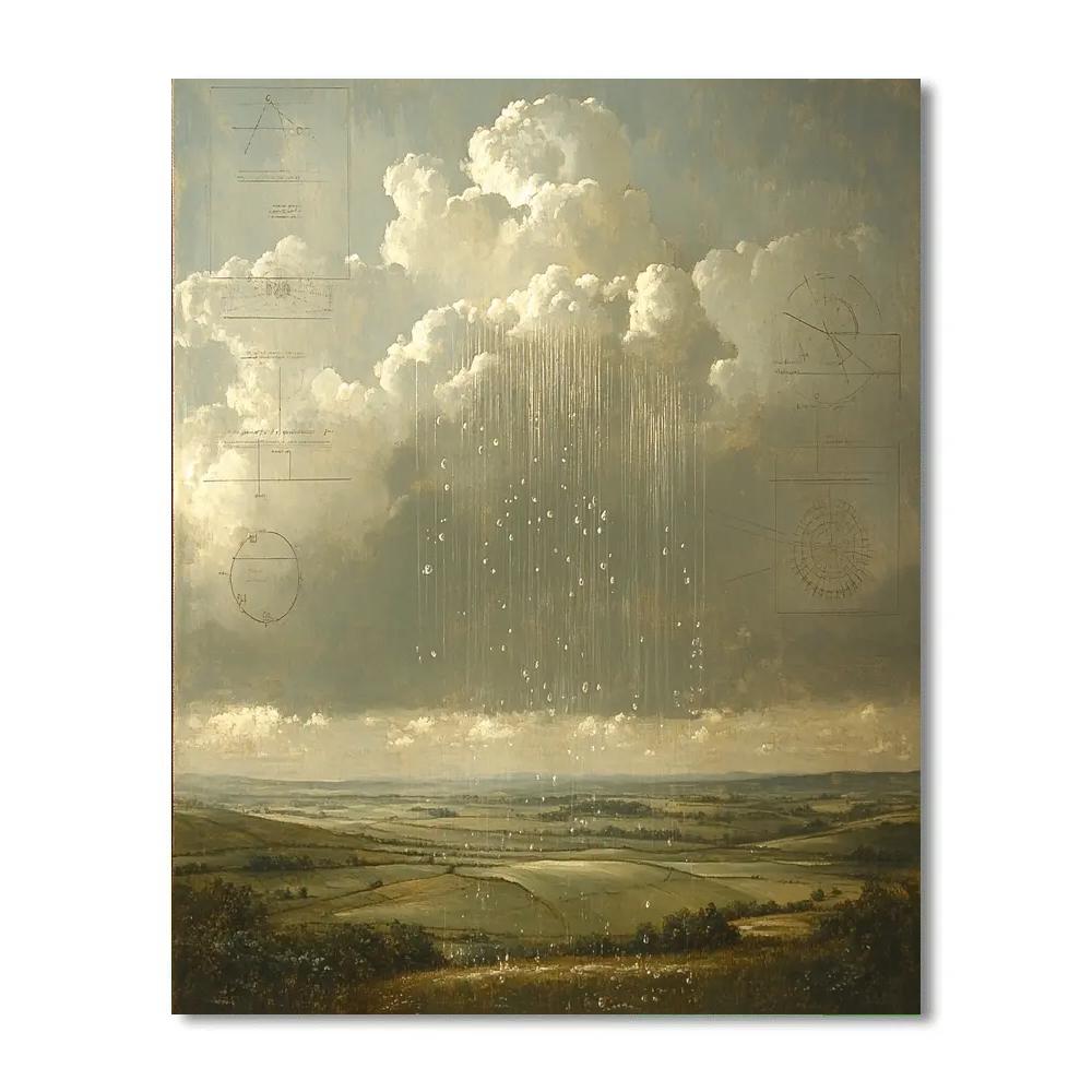 Leonardo Da Vinci Inspired Rainfall Study paint by number
