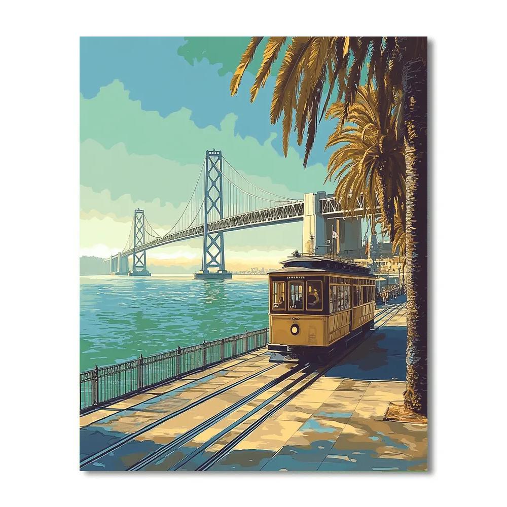 Bay Bridge From Embarcadero San Francisco United States Paint by numbers art