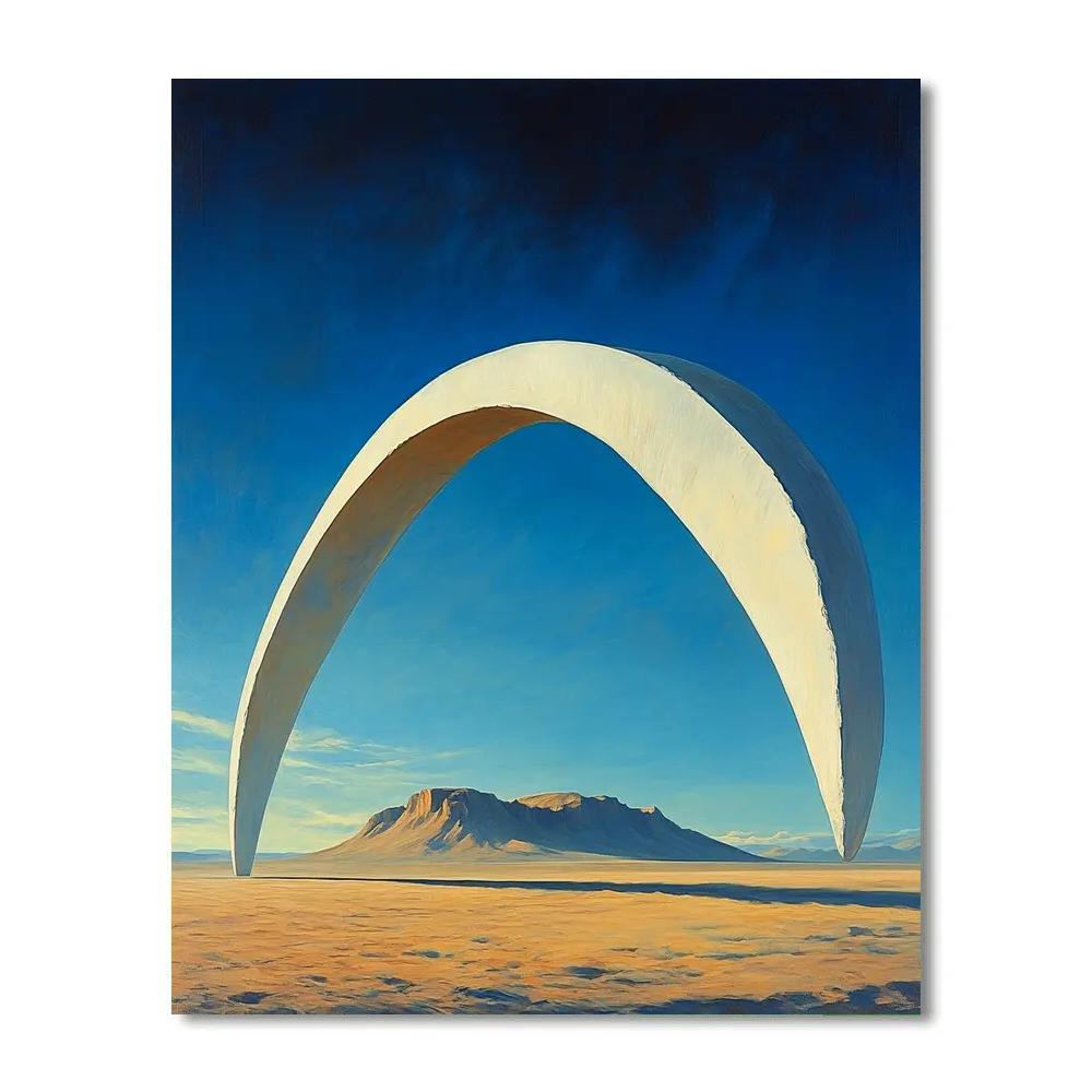 Georgia OKeeffe Inspired Turquoise Desert Bone Horizon Number painting