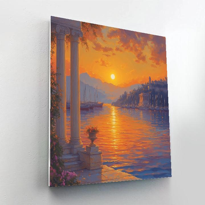 Claude Lorrain Inspired Sunset Harbor DIY paint by numbers